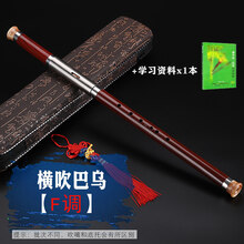 仙弦 巴乌胶木树脂竖吹仿红木C调B调G调F调小学生成人初学乐器横吹巴乌 横吹 F调 巴乌+【教材】