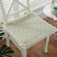 嘉至隆 夏季椅子垫 夏天清凉透气冰丝藤席海绵椅子垫餐椅垫加厚学生凳子坐垫 方形八角绿 45x45cm