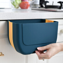 访客 FK 壁挂式垃圾桶 悬挂式垃圾桶厨房卫生间垃圾桶可折叠垃圾桶 大号壁挂式垃圾桶深蓝色