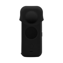 适用影石 Insta360 one x2 全景相机机身硅胶保护套贴膜手绳配件 D款黑色 one x2
