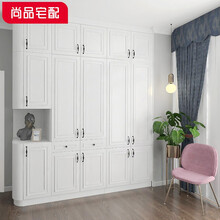 尚品宅配定制衣柜 现代简约卧室转角开放式衣柜北欧衣帽间全屋欧式整体衣柜定制 特权订金