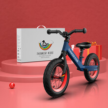 无脚踏平衡车儿童2-3-6岁滑步车小孩平行自行车滑行车YJ TK901A孔雀蓝【免充气】