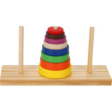 汉诺塔 儿童木制叠叠乐叠叠高汉诺塔玩具汉罗塔逻辑思维训练通过玩具 汉诺塔