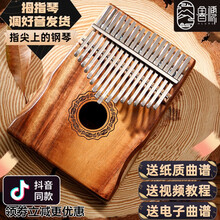 hluru鲁儒卡林巴拇指琴初学者卡巴林kalimb21音手指姆钢琴17音女生乐器 护手款17音【相思木】+全套配件