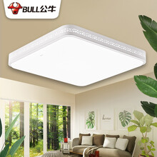 超市	公牛（BULL）吸顶灯 明润方形卧室灯客厅灯全屋灯北欧风简约现代三段调光调色55W 536*536*102.4mm