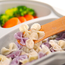 好米畈 宝宝蝴蝶面婴儿辅食面条 6月8个月10个月儿童幼儿彩蝶面加强钙铁锌不含盐 有机面条原味