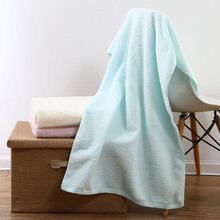 airkaol日本原装进口浅野有机棉宝宝儿童婴儿浴巾柔软强吸水纯棉不易掉毛母婴系列60*120cm 清风蓝 60*120cm