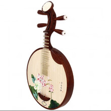 月琴乐器初学练习月琴京剧月琴红木月琴西皮二民乐月琴 花梨彩绘月琴