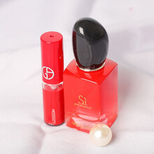 【国内专柜】阿玛尼（GIORGIO ARMANI）送女友礼物 唇釉\\\/口红臻致丝绒哑光液体唇彩 红管1.5ml小样400#+红色挚爱7ml