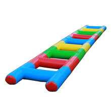 趣味运动会道具陆地训练器材充气毛毛虫子拓展游戏旱地龙舟 充气云梯五人