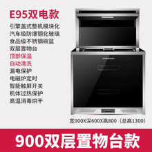 偌一集成灶家用一体灶侧吸下排式环保灶 一体式油烟机燃气灶E7双电磁炉电陶炉自动清洗大吸力天然气液化气 E95消毒柜款双电 液化气