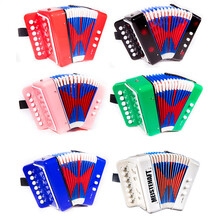 男孩女孩儿童小手风琴初学者音乐玩具乐器-岁入门生日礼物早教 白色 套餐1