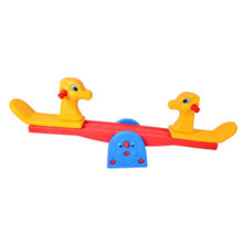 稚气熊 幼儿园室内外塑料长颈鹿跷跷板双人摇马宝宝木马儿童翘翘板玩具 小鹿