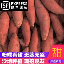 红薯新鲜5斤福建六鳌红心蜜薯10农家自种番薯沙地小地瓜 大果(椭圆居多，1斤1-3个左右) 9斤
