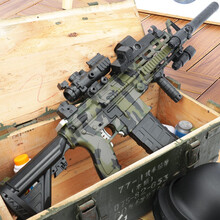 儿童玩具枪软弹枪男孩吃鸡玩具套装m电动416突击步抢连发8-12 可发射节日生日礼物 【M416迷彩绿超大号-7.4V锂电】满配版 官方标配+20发软弹+复位靶+平底锅