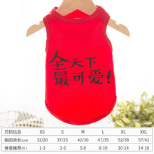 嬉皮狗（hipidog）狗狗衣服夏泰迪奶猫咪背心宠物春夏天薄款小型犬法斗比熊夏季博美夏装秋装 全天下最可爱 XS(建议体重1-3斤)