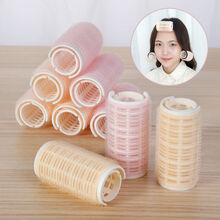 编刘海八字刘海夹卷发筒自粘空气睡觉定型短发打理固定卷发器 中号粉色2个