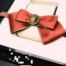 宠物狗铃铛项圈泰迪狗领结蝴蝶结小型犬大型犬猫咪小铃铛项链饰品 酒红色-无铃铛 XL