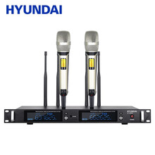 现代（HYUNDAI）AT-8000无线麦克风 U段无线手持麦克风一拖二话筒 KTV婚庆舞台演出专用