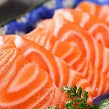 海鲜三文鱼整条刺身中段海鲜日式料理寿司生鱼片即食冷冻 1斤品尝装 去皮去边角料420g左右