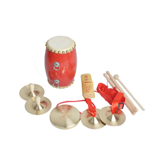 曲漾三句半道具三句半乐器表演全套装铜镲幼儿园儿童纯铜锣鼓镲 9腰鼓+9镲+9带把镲+10锣