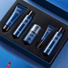 梵贞男士护肤品套装礼盒控油去黑头洗面奶爽肤水补水保湿乳面霜精华原液细致毛孔眼霜男生护肤化妆品套盒 劲肤酷爽五件套#w43