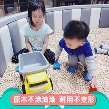 游乐场专用实木颗粒小木粒沙池桧木头沙子大儿童乐园家用室内宝宝挖沙土玩具围栏 10mm级荷木100斤