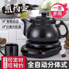 煎药壶熬药电砂锅中药壶全自动中药锅电药锅家用中药煲乾越 4.0L+自动智能底座 【长嘴】纯黑
