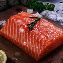 鲜承 冰鲜三文鱼刺身进口(大西洋鲑) 整条分切三文鱼腩 日式生鲜料理 净肉整块400g（1-3块）