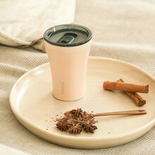 慕咖STTOKE 保温杯男女士咖啡杯便携随行杯子带盖陶瓷内胆杯304不锈钢水杯 象牙黄 227ML