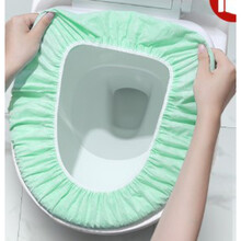 一次性马桶垫旅行通用孕产妇无纺布坐垫隔水隔冷酒店医院马桶套垫独立包装便携 绿色 10只装