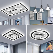 VVS美学灯 全屋灯具套餐led吸顶灯客厅灯超薄长方形后现代简约大气家用主卧室房间灯个性北欧灯饰 两室两厅无极调光+三色 包安装+到手价2088