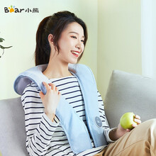 小熊肩颈椎按摩器脖子捶打按摩披肩颈部背部腰部肩膀家用捶背按摩仪 AMQ-A01X1【捶打热敷】按摩披肩-湛海蓝