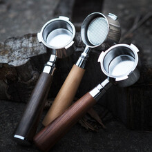 高强304钢无底咖啡机手柄惠家DL格米莱铂富诺瓦辣妈爱宝东菱柏翠51/58MM DL51mm三耳榉木手柄