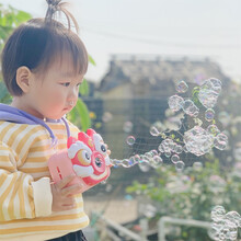 儿童玩具泡泡相机抖音同款泡泡儿童玩具泡泡相机带灯光音乐防漏螃蟹全自动电动男孩女孩吹泡泡玩具醒狮泡泡枪 粉色醒狮泡泡机+背带2瓶水3电池+20包液