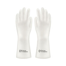 洗车吸尘器春夏薄款小清新洗碗洗衣清洁厨房家务女手套刷碗洗菜洗车防水劳保洗车海绵 特大 1双装 数字 S小号