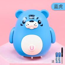 网红电动摇摆磁力小鸡可爱磁性鸭子小分队儿童抖音女孩宝宝玩具男 电动摇摆的老虎-蓝色