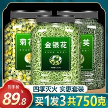 蒲公英金银花菊花茶清热解毒祛降火肝火凉茶清火去火男女养生