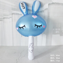 充气锤子充气锤吹气儿童玩具动物棒大号气锤空气锤动物气球棒青蛙 蓝色小兔子