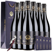 【珍藏AOC 稀有14.5度】法国原瓶进口红酒礼盒 葡萄酒整箱 AOC级稀有14.5度圣汀格珍藏酿酒 整箱装配礼袋750ml*6