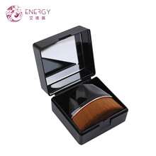 艾诺琪（ENERGY）55号平头粉底粉底膏BB霜刷子纤维毛美妆彩妆工具便携款 黑色镜盒装