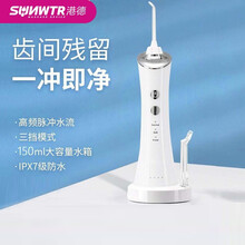港德 冲牙器电动洗牙器水牙线洁牙器 便携式全身水洗ST-101A 白色升级款