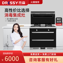杰森（Dressy） JD-8 集成灶侧吸下排家用自动清洗集成一体灶消毒柜大火力燃气灶 JD-8 天然气