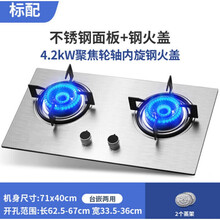 半球台嵌两用燃气灶台式嵌入式煤气灶双灶家用天然气液化气炉具节能猛火灶 标配 {煎炒}聚焦轮轴旋风强火盖【不锈钢】 天然汽