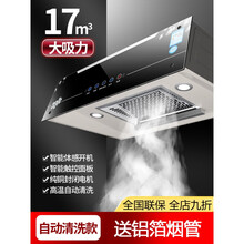 日本樱花厨房抽油烟机家用小型壁挂式顶吸中式吸油烟机老式吸烟机 中式触摸清洗+2米烟管