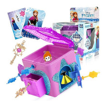 简动文创（JANDOON）儿童玩具惊喜百宝箱冰雪奇缘安娜公主魔法城堡盲盒首饰女孩紫色JD-66737