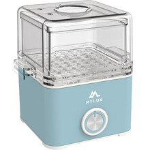 我的轻奢（MYLUX）煮蛋器家用早餐双层不锈钢定时防干烧自动断电迷你蒸蛋器 马卡龙蓝 多功能蒸蛋器