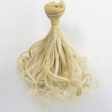 新品新品sd可儿AS娃叔bjd叶罗丽内扣梨花卷娃娃假发手工DIY发排15cm 613C 横长1米，竖长15厘米