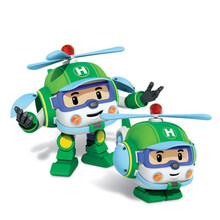 机智芽变形玩具珀利警车POLI变形机器人罗伊消防车交通救援队儿童玩具车 绿色海利