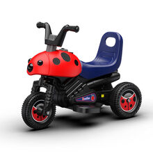 优束乐的儿童电动车可坐人2-6岁小黄鸭充电电动摩托车小孩男女宝宝 红色【有音乐】